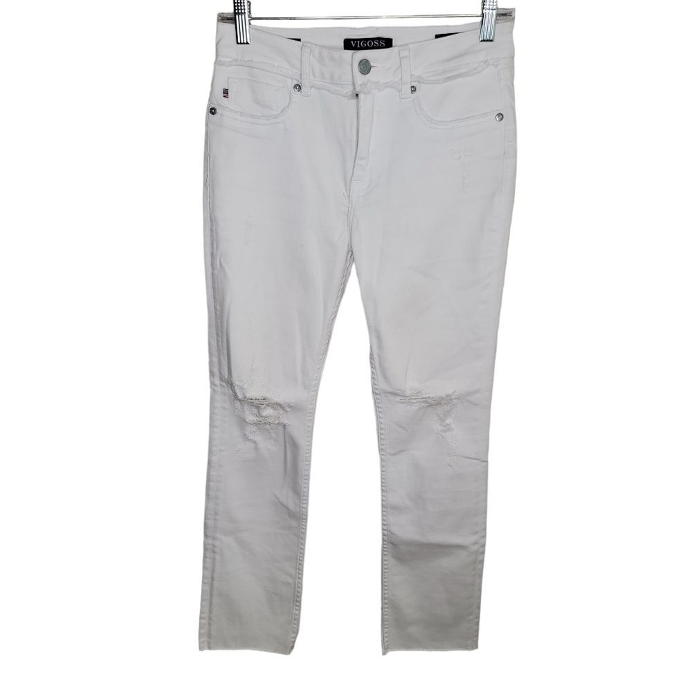 Vigoss White Ace Crop Straight leg denim jeans size 27